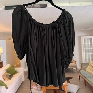 Swanky Black Blouse